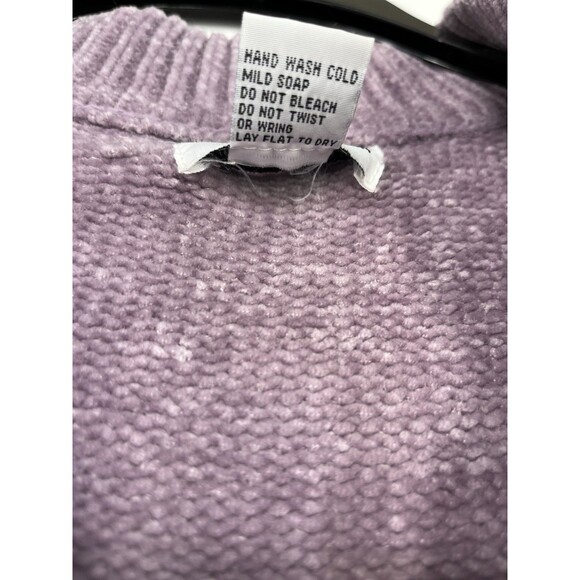 Alfred Dunner Women Large Lavender 1/4 Zip Knit Sweater Mock Neck Casual Office - Picture 5 of 5